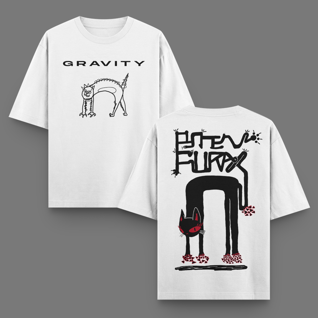 GRAVITY CAT Oversized Classic T-Shirt