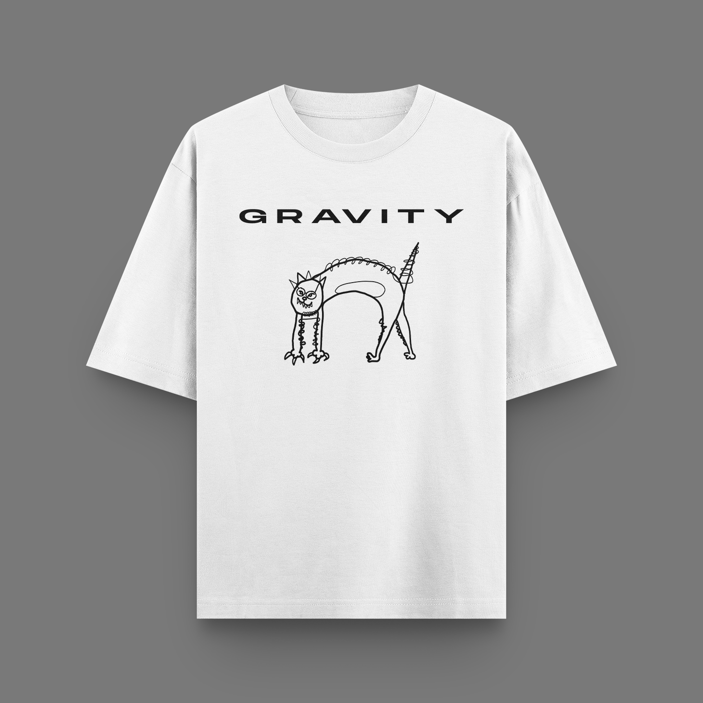 GRAVITY CAT Oversized Classic T-Shirt